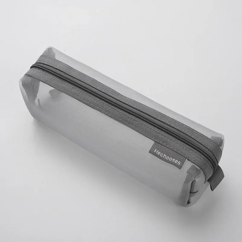 Transparent Mesh Pencil Case Organizer Bag