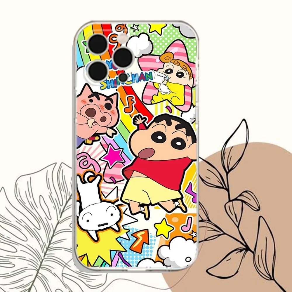 C-Crayon C-chan S-Shin Phone Case For iPhone Apple 15,14,13,12,Mini,11,Pro,Max,Plus,X,XR,XS,8,SE,2020,Plus Transparent Cover