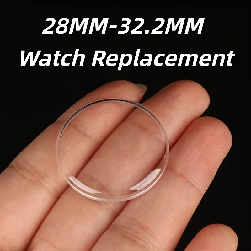 28MM‑32.2MM Vintage Watch Part Mirror Protective Face Cover Organic Plastic Replacement  Cover AcrylicWatch Lens Protective