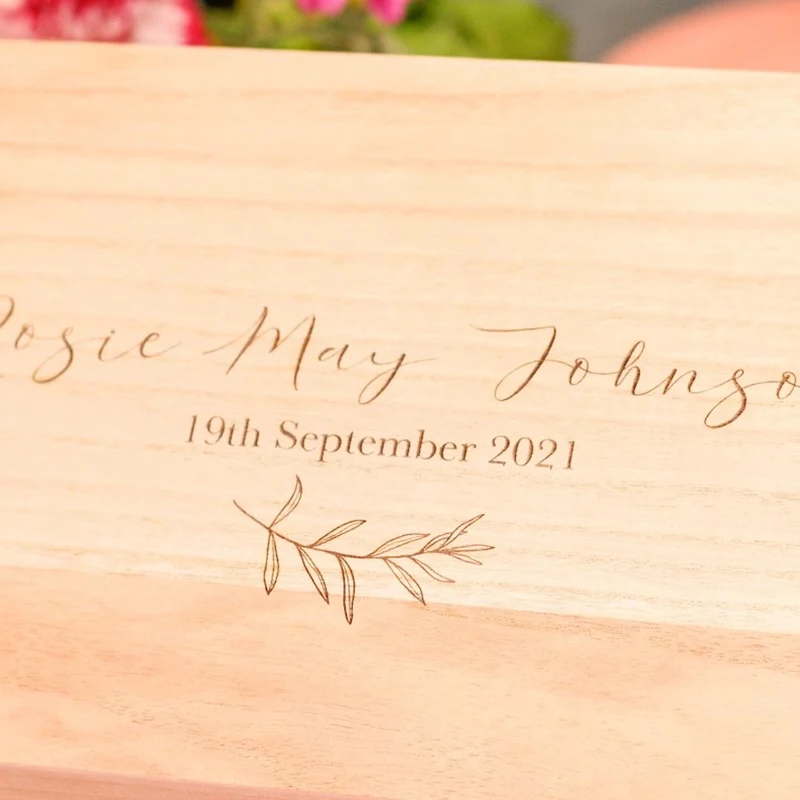Personalised Wooden Keepsake Box For Newborn Baby Baby Shower Decorations Birthday Gift Memory Storage Box Custom Keepsake Box