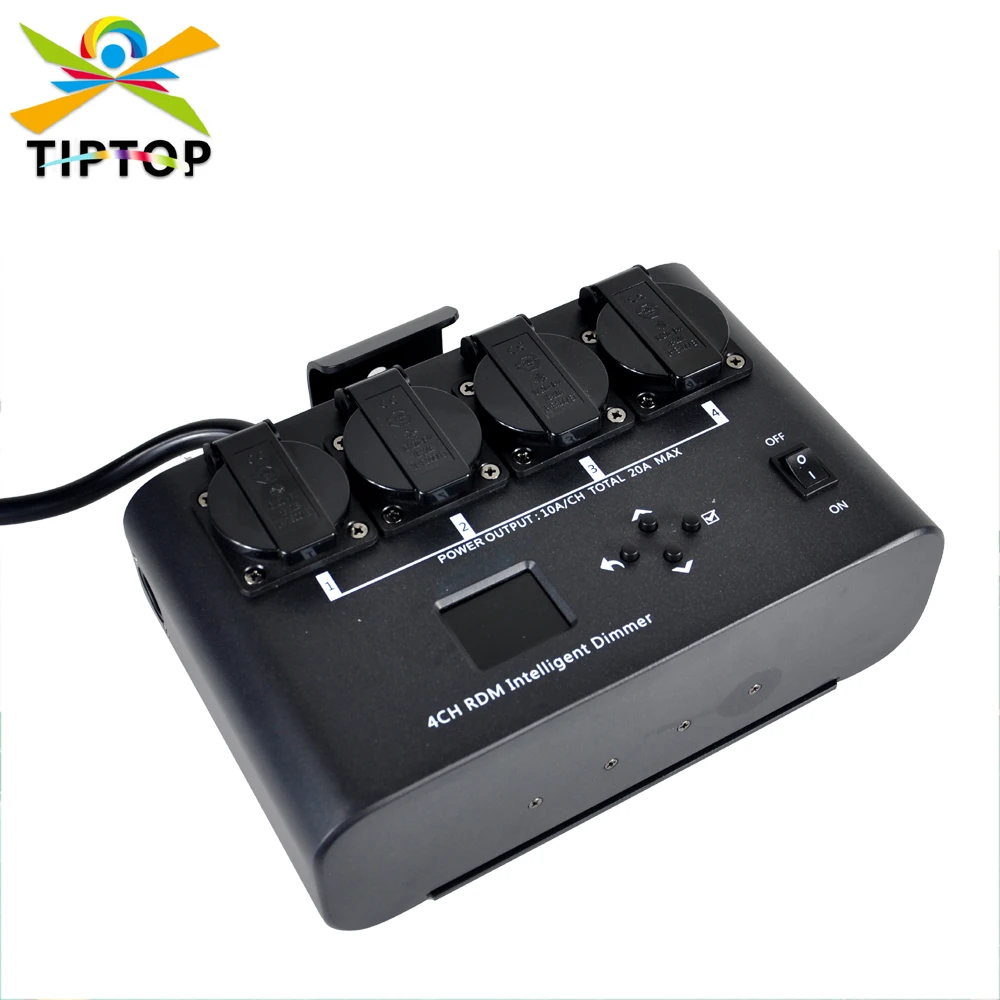 

TIPTOP LED Dimmer Pack 4 Channels RDM DMX Control Support LED Strips Halogen Bulb Stage Lighting Dimming Adjust Controller