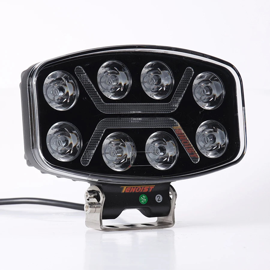 9.6 Inch Super Bright With White Yellow DRL LED Spot Work Driving Head Light For Truck BUS Trailer 10-30V DC