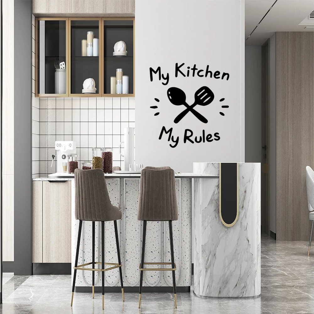 1PC Cool Tableware Art Sticker Waterproof Wall Stickers For Door Decor Vinyl Mural Decal
