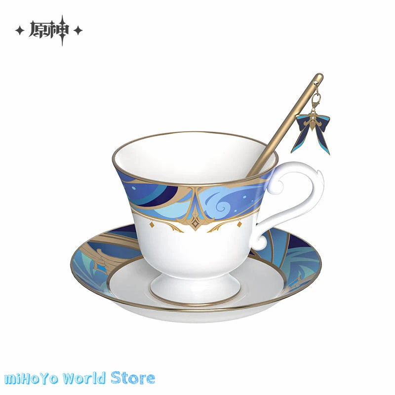 MiHoYo Neuvillette Tea Cup Official Water Cup Genshin Impact Cosplay Dragon King Accessories DIY Neuvillette Coffee Cup Gifts