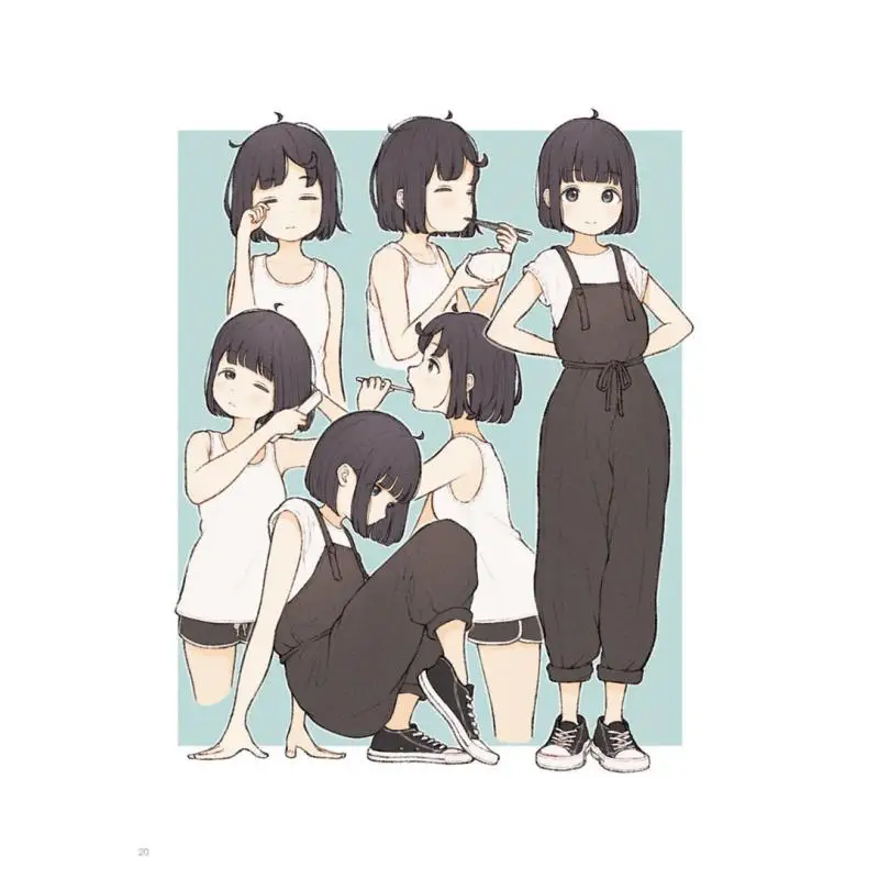 Kawaguchi Post لعوب ولطيف فتاة التوضيح تشكل جمع اليابانية التوضيح الهزلي دليل تعليمي 9786267567111 #4