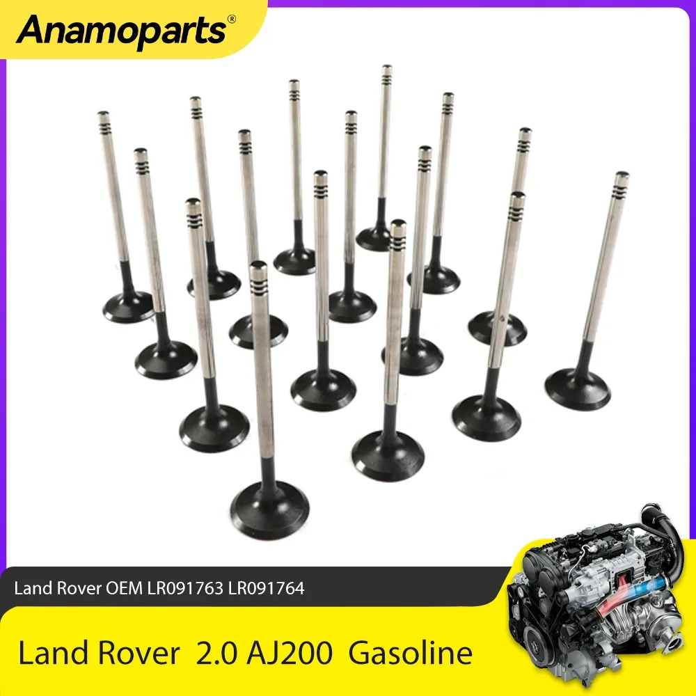 

Engine Intake And Exhaust Valves Fit 2.0 L For Land Rover Jaguar 2.0L AJ200 Gasoline Turbo L4 Ingenium OEM LR091763 LR091764