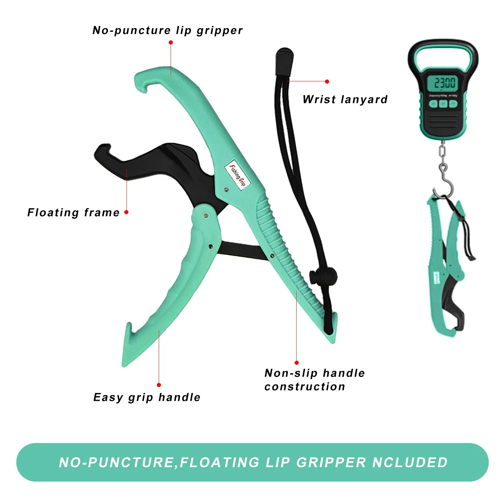 Portable Electronic Weight Scale Digital Fishing Hanging Luggage Scale with Hook Tape Measure