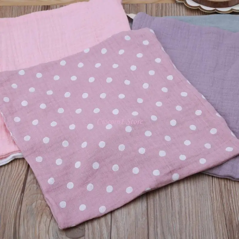 Y1UB 5x ملابس تجشؤ الأطفال 2 طبقة مناديل الشاش منديل وشاح مناديل اللعاب #2