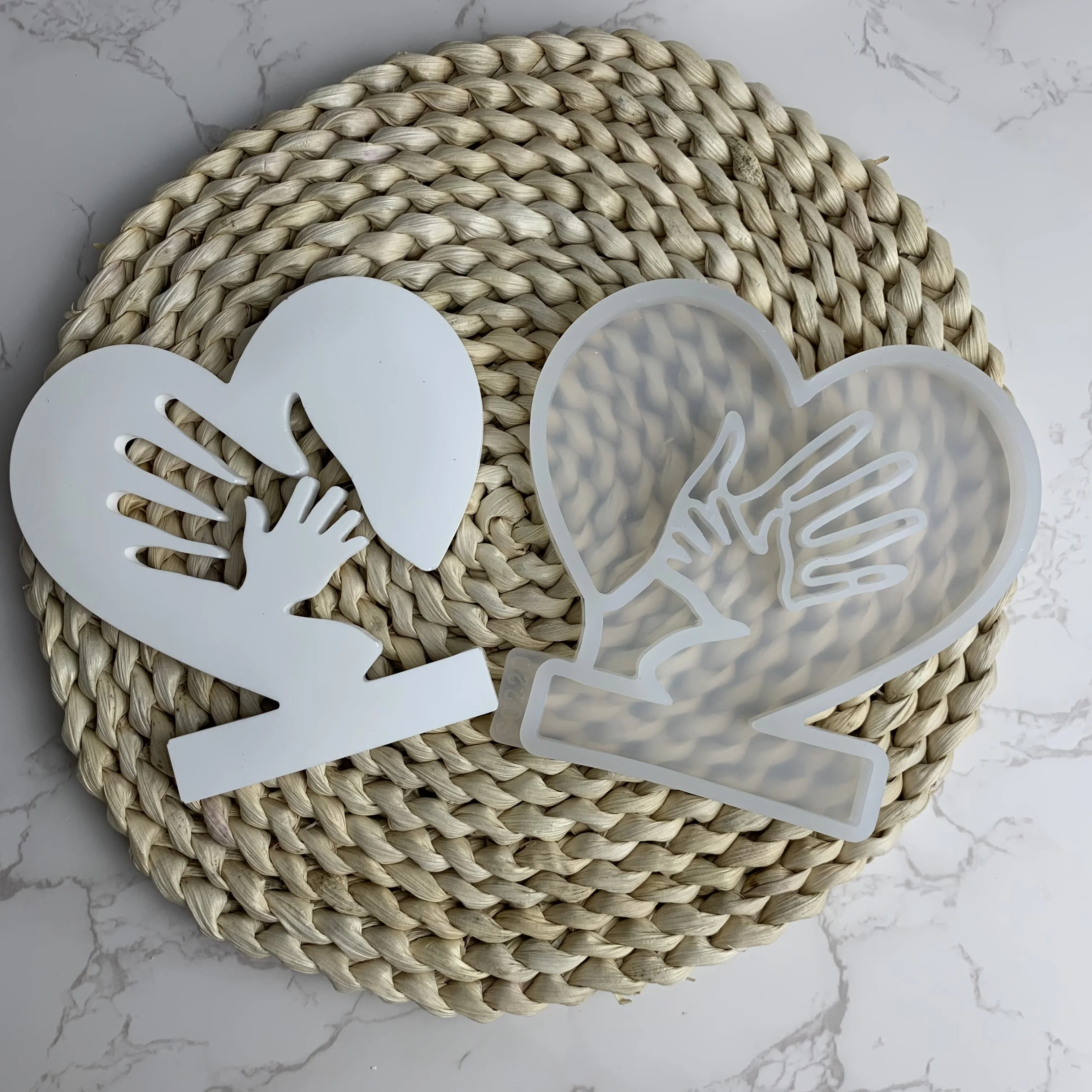 Love Palm Hand Candle Holder Silicone Mold DIY Cement Gypsum Clay Pouring Resin Mold Home Decoration Ornaments