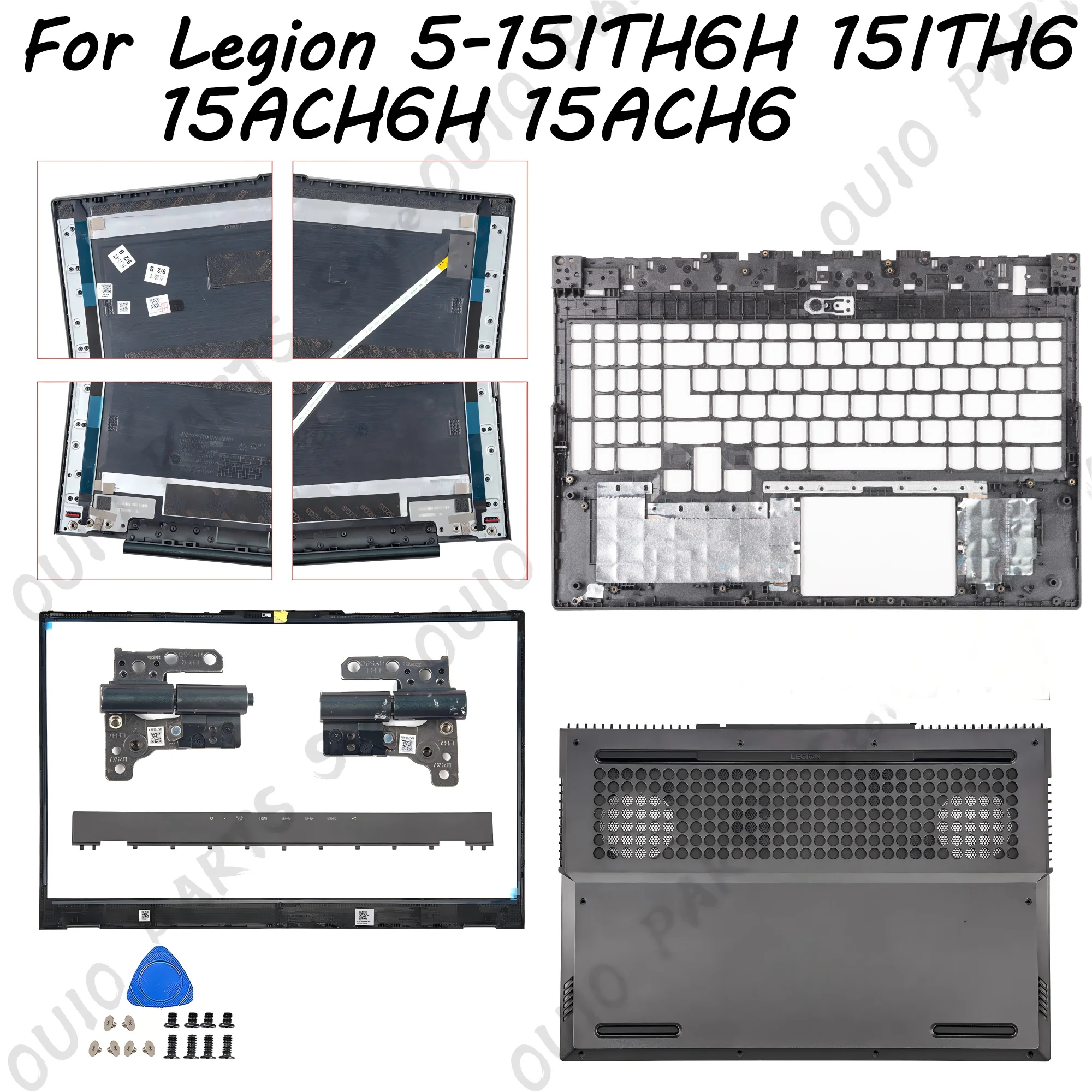 

NEW Cover For Legion 5-15ITH6H 15ITH6 15ACH6H 15ACH6 2021 HY560 Back Cover/Bezel/Palm Rest Bottom Case hinges AP1ZT000160