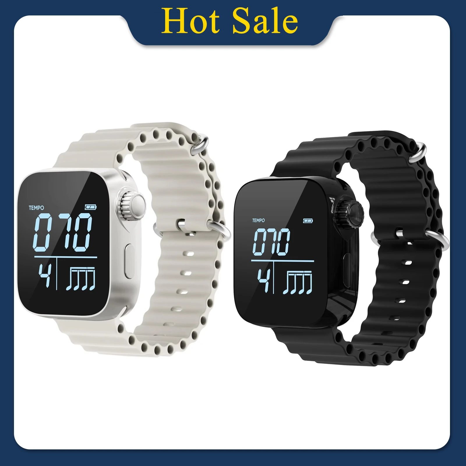 Wearable Vibrating Metronome 40-240 Bpm Smart Instruments Pulse Beat Counting Watch For All Guitar Piano Drums Music Instrument