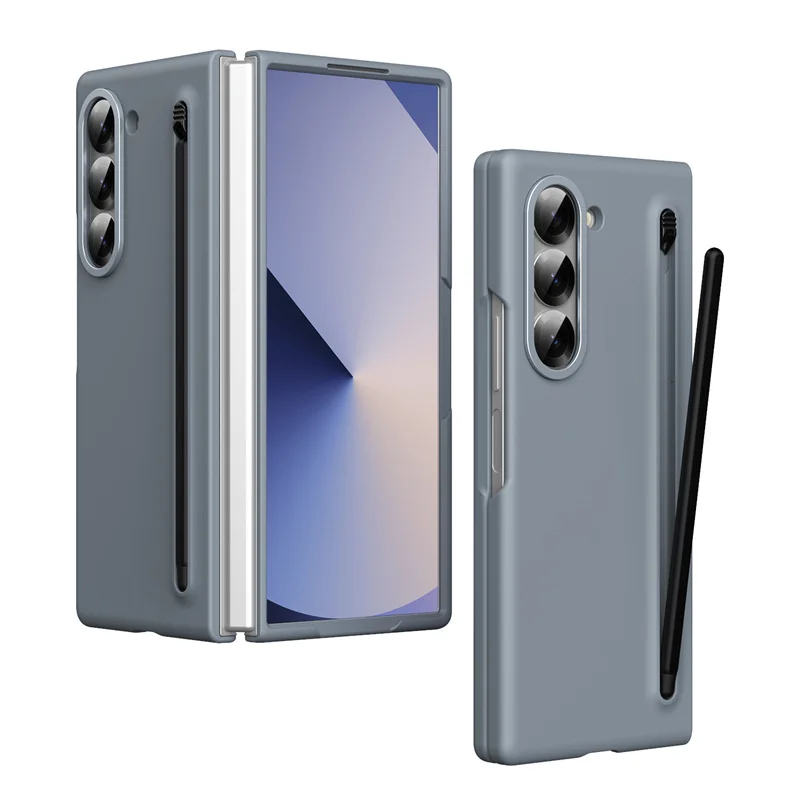 

Slim Phone Case with S Pen Holder Front Screen Protector For Samsung Galaxy Z Fold 6 5 4 3 Folding Hard Shockproof Cover