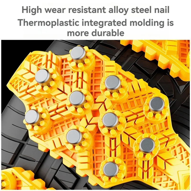 Non-Slip TPU Tire Chains For Safe Driving - Durable, Universal Fit Anti-Skid Chain For All Weather Conditions