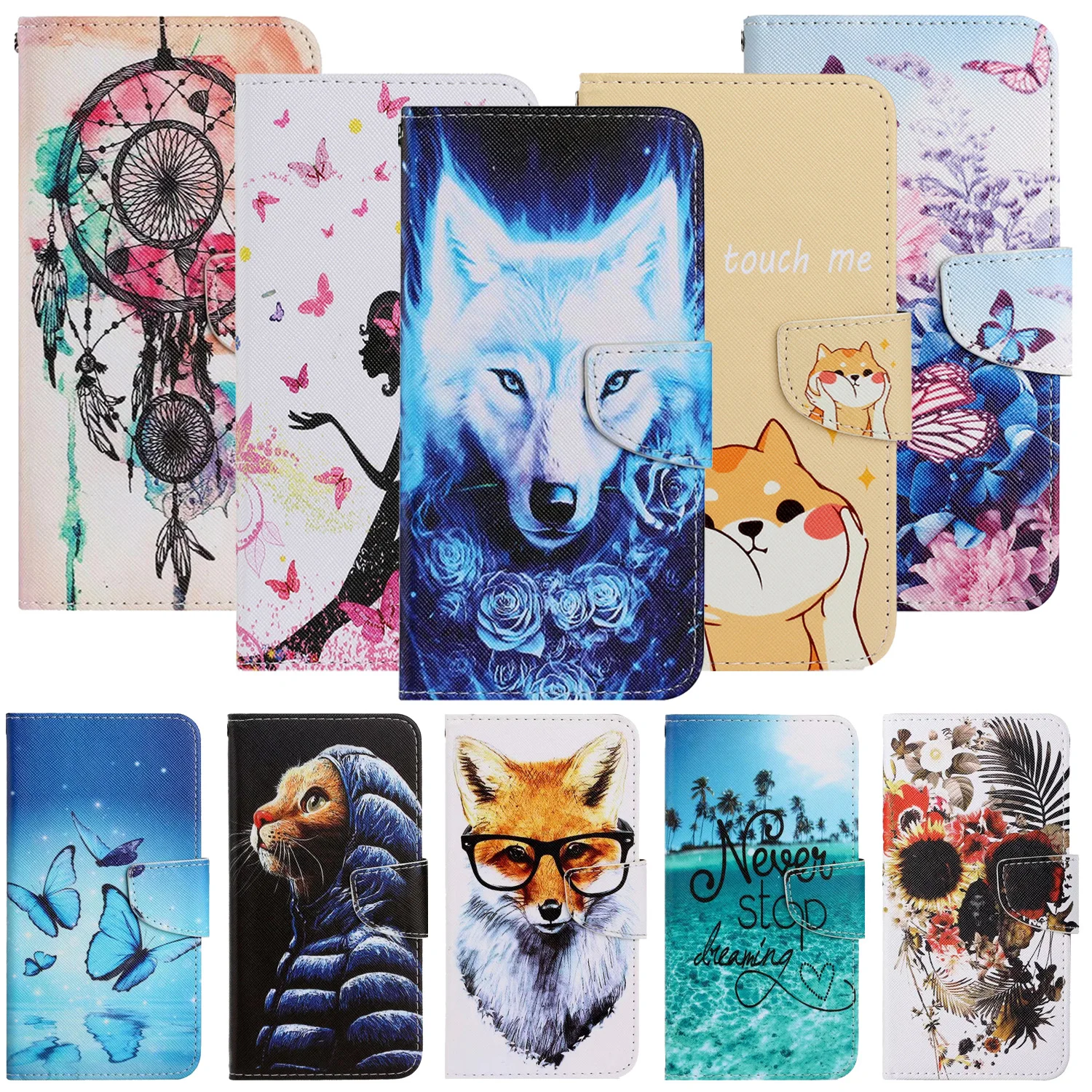 2/ Wallet Leather Case Anti-fall Flip Phone Case For SAMSUNG GALAXY A750  J530 J730 A8 A5 2017/2018