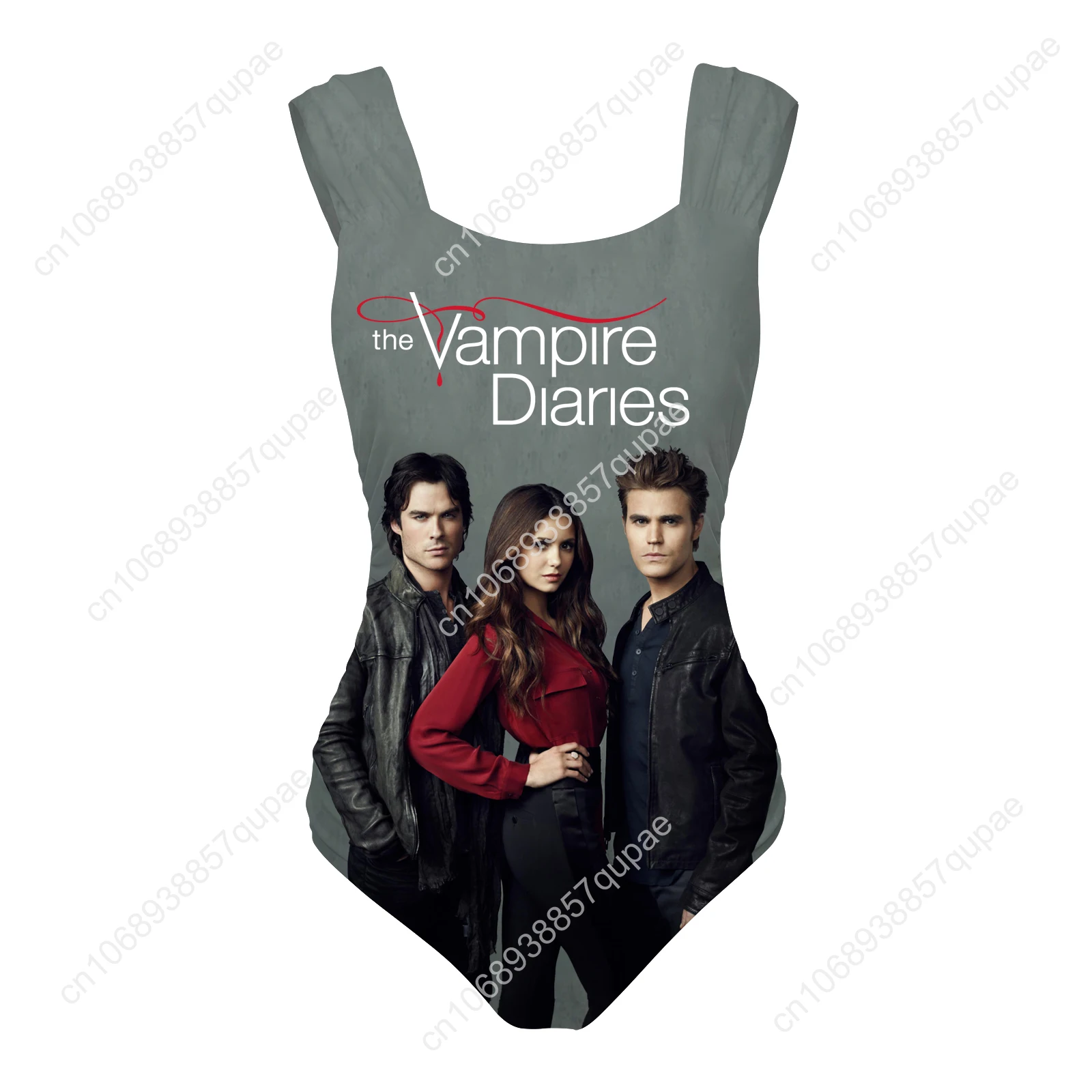 

The Vampire Diaries One Piece Swimsuit Wide Strap Women Bathing Suits Swimwear Pool Party Beach Sexy Bikini Customize Beachwear