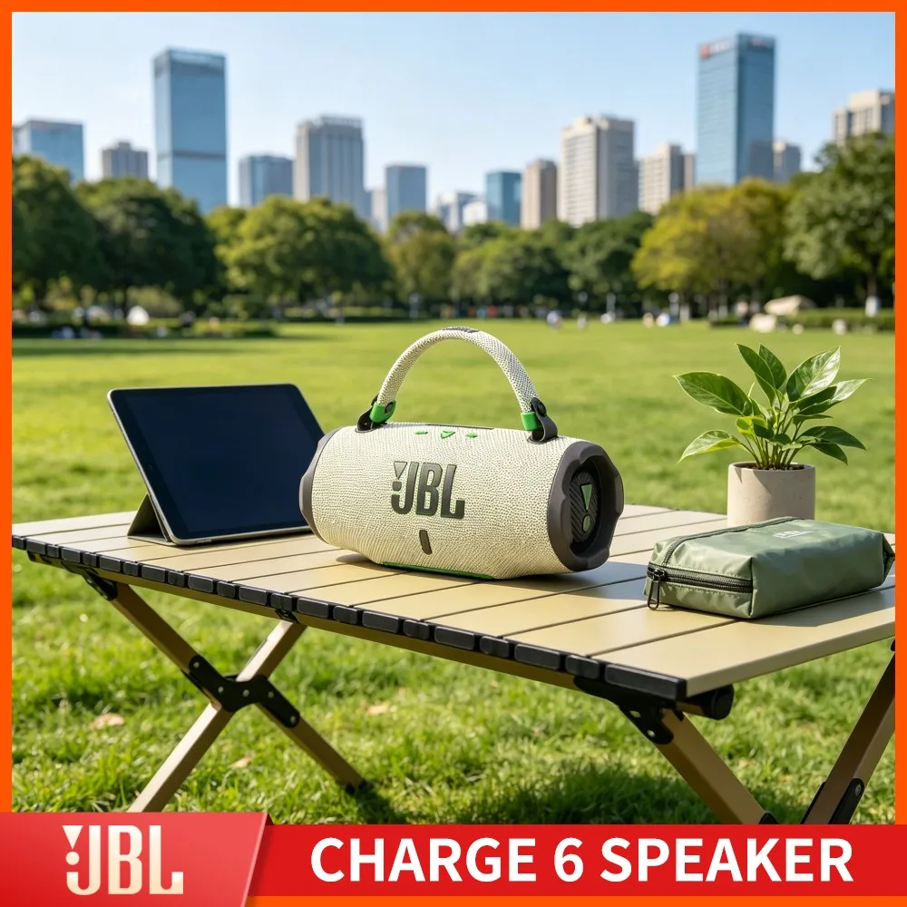 Town Walk Snappy Bass JBL CHARGE6 Bluetooth Speaker RGB Handsfree IP67 Waterproof Dual Driver TF Card Wireless Stereo Audio