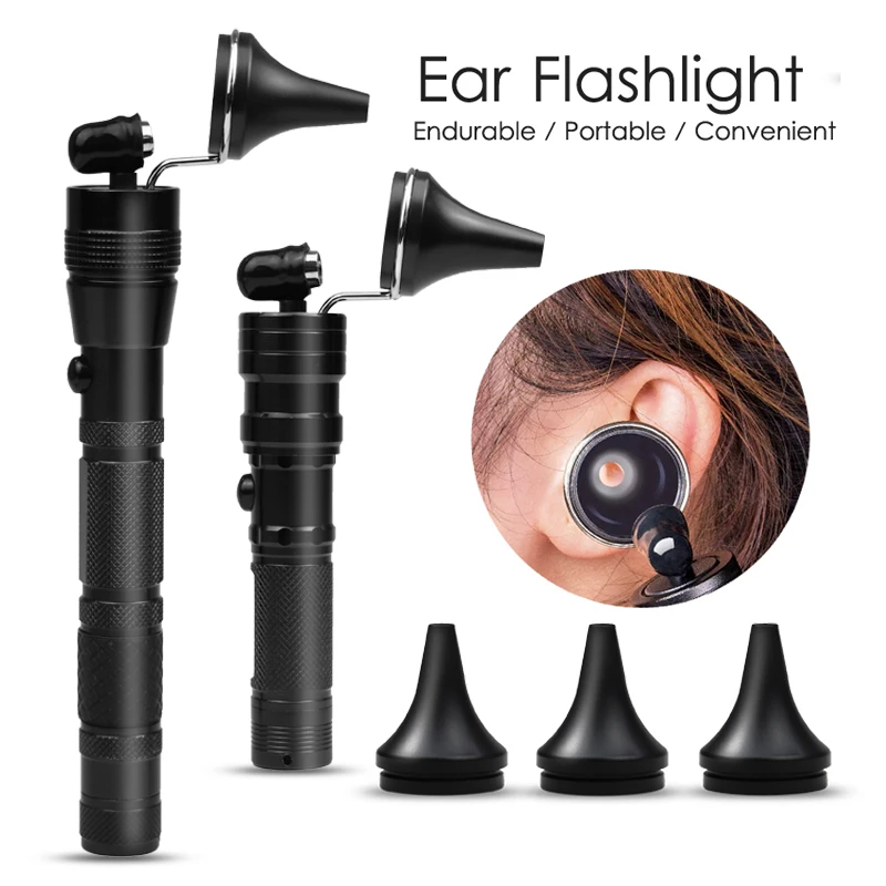 Ear Pick LED Hand Lamp Earwax Remover Lantern Light Earpick Nose Wax Removal Cleaner Handheld Flashlight with Speculum Tip B1