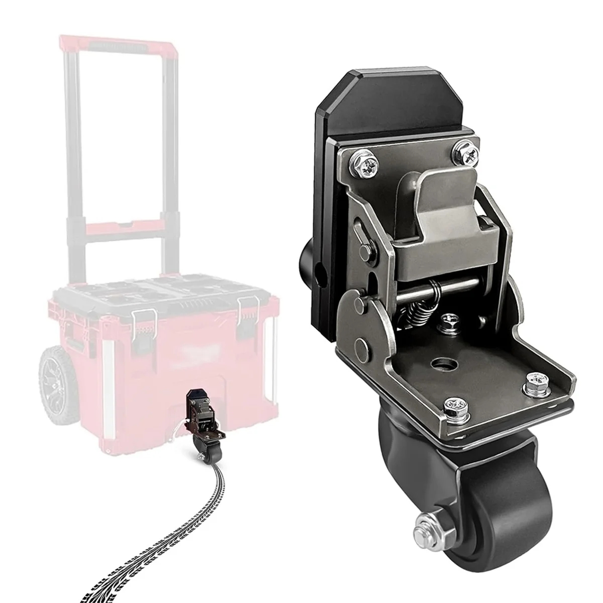 

A46ZZ Steel Construction Front Wheels,Caster Wheel Kit Fit for Milwaukee Rolling Tool Box for Packout Toolbox,200 Lbs Capacity