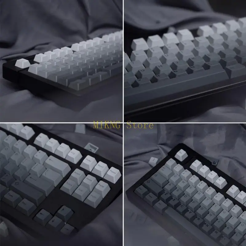 Keyboard Maus Zubehör grau Gradienten Mechanische Tastaturschlüsselcaps für Spieler Bester Verkauf