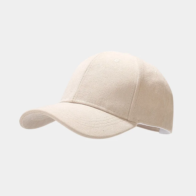 Solid Suede Retro Baseball Caps For Men Women Spring Autumn Street Snapback Hip Hop Hat Adjustable Faux Fur Sunscreen Visor Cap