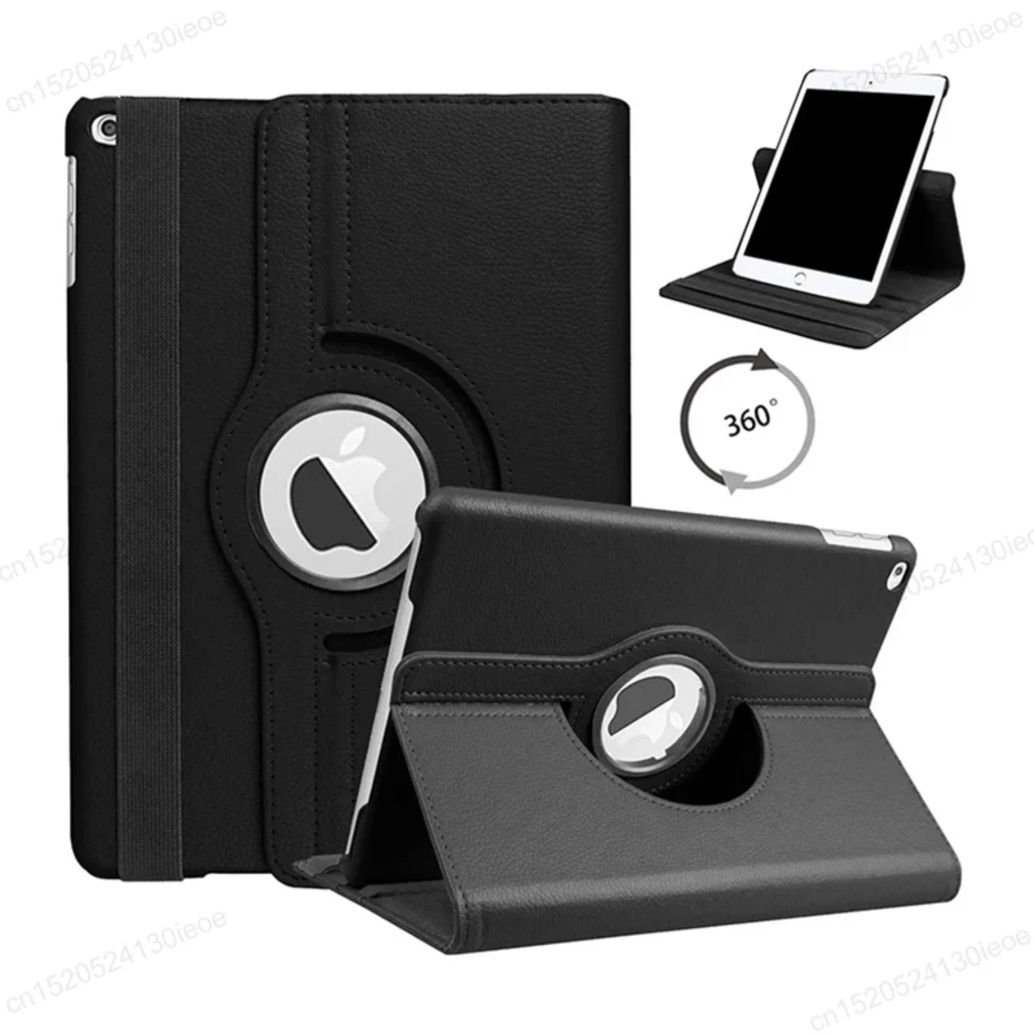 Luxurious and Convenient Rotating Stand PU Leather Tablet Cover for 9.7 2017 2018 Air1 Air 2 3 4 5 10.2 7th 8th 9th 10 10th Gen