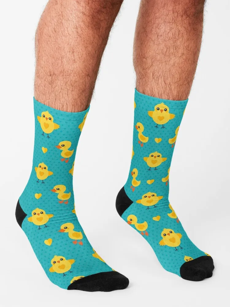 Chicks and Ducklings Socks Stockings compression with print Socks Women Men's