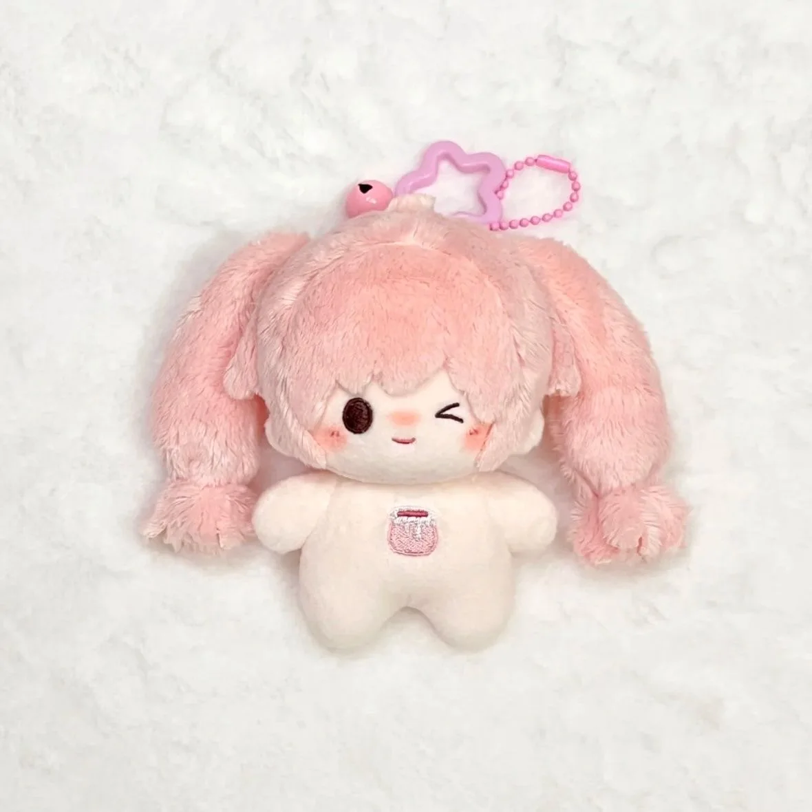 Cute 10cm Cosplay Attribute Sweet Bean Naked Baby Cotton Doll Birthday Gift Pink Cartoon Girl Heart