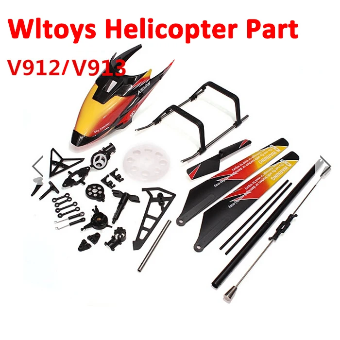 Wltoys Helicopter V912/V913 Spare Part Battery/ Main Motor/ Tail Motor Moudle/ Gear/ Decoration/ Head Cover/ Blade/ Balance Bar