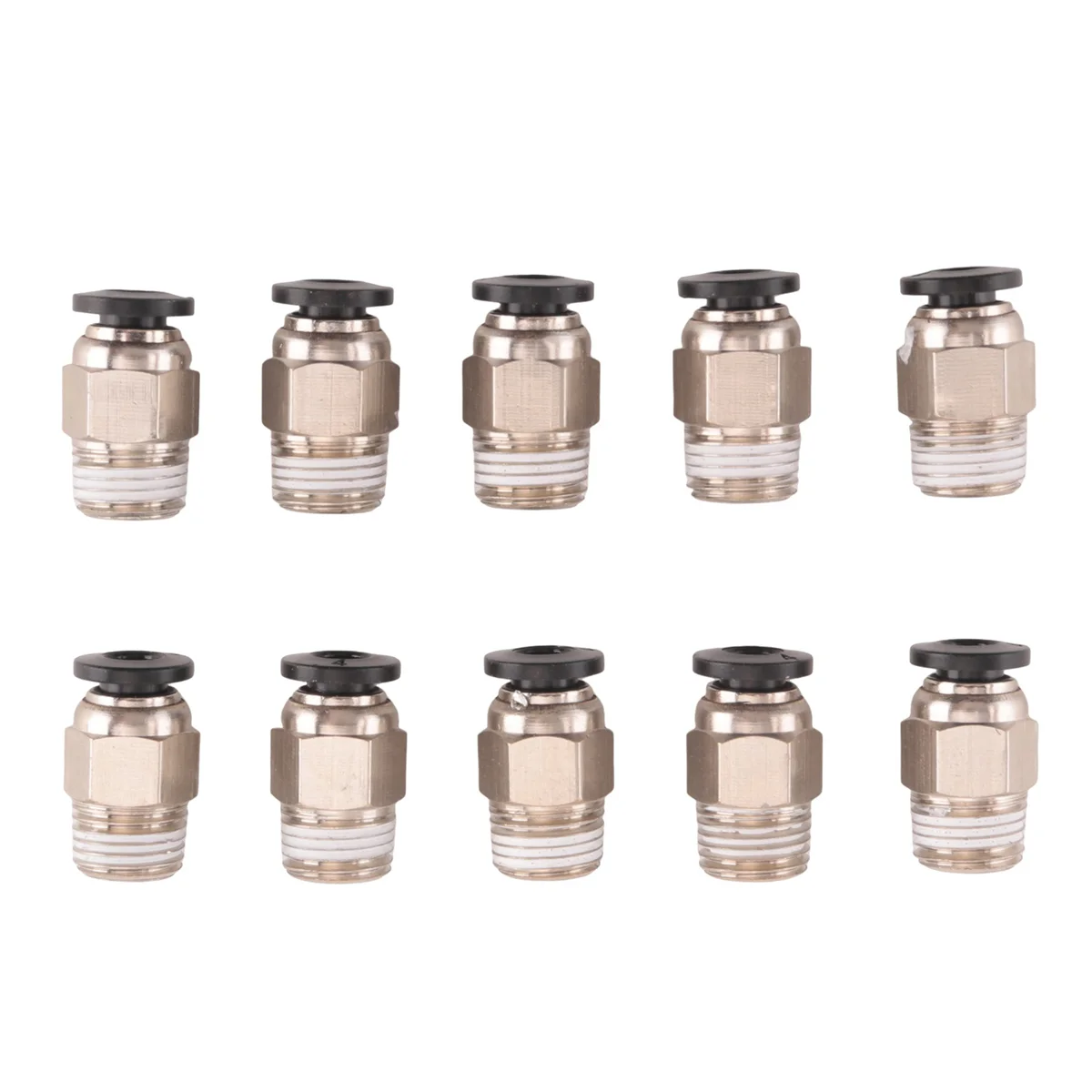 Pc4-M10 ชายตรงนิวเมติก Pefe Tube Push สําหรับ-V6 FITTING Connector Bowden Extruder 3D เครื่องพิมพ์ (Pack Of 10 ชิ้น)