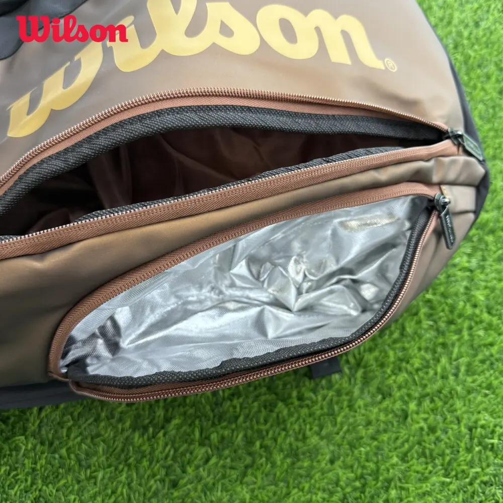 Wilson High-level Super Tour Pro Staff V14 Tennis Racquet Bag 2 Pcs Racket Backpack Tennis Bag with Thermo-regulated Compartment