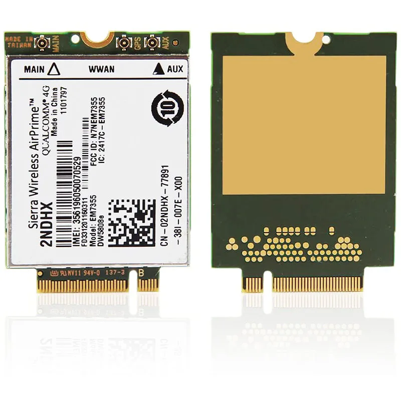 WDXUN  Wireless DW5808E 4G LTE EM7355  WWAN NGFF Card 3G Module dw 5808E