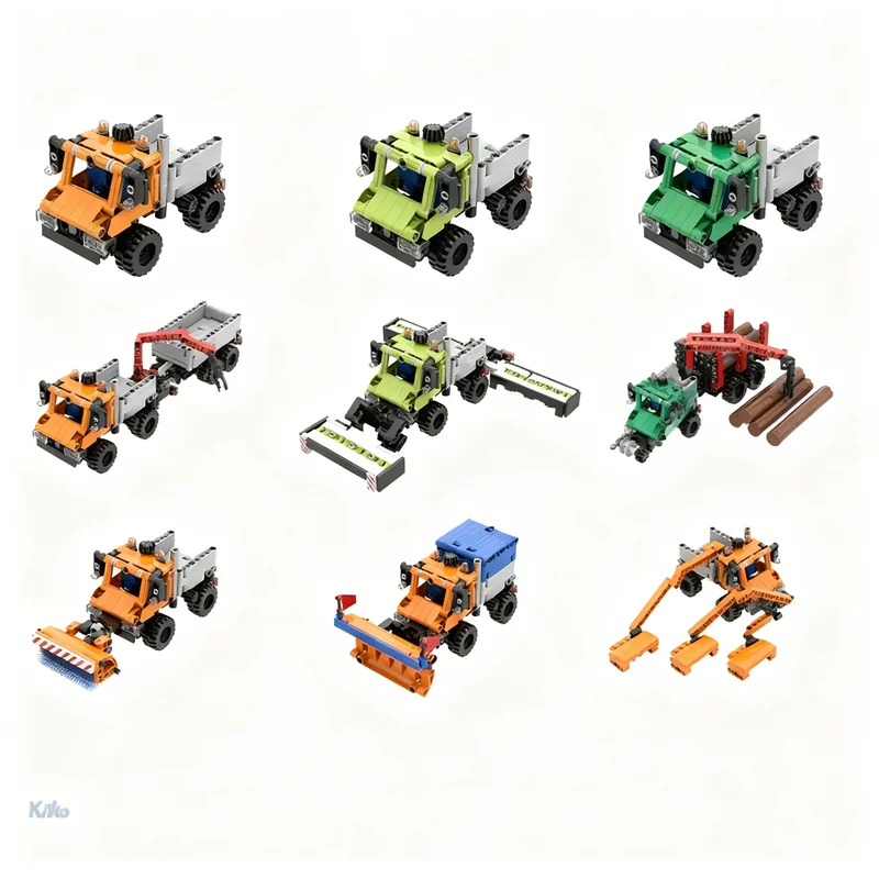 239pcs MOC Mini Technical Unimog Model Building Blocks Construction DIY Toy Idea Creative Education Christmas Gifts Brick Kids