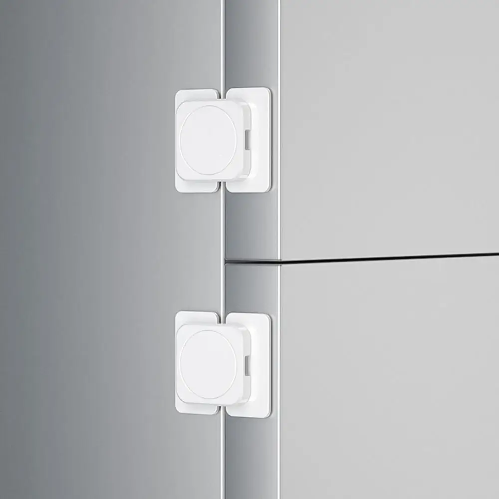 

Multi-function Drawer Anti Opening Lock Plastic White Cabinet Strap Locks Adhesive No Drilling Children Protector For Toddler