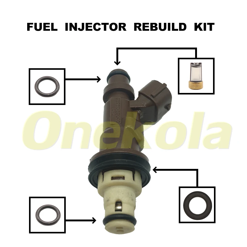 Fuel Injector Service Repair Kit Filters Orings Seals Grommets for 1999-04 Toyota Tacoma Tundra 4Runner 3.4L V6 23250-62040