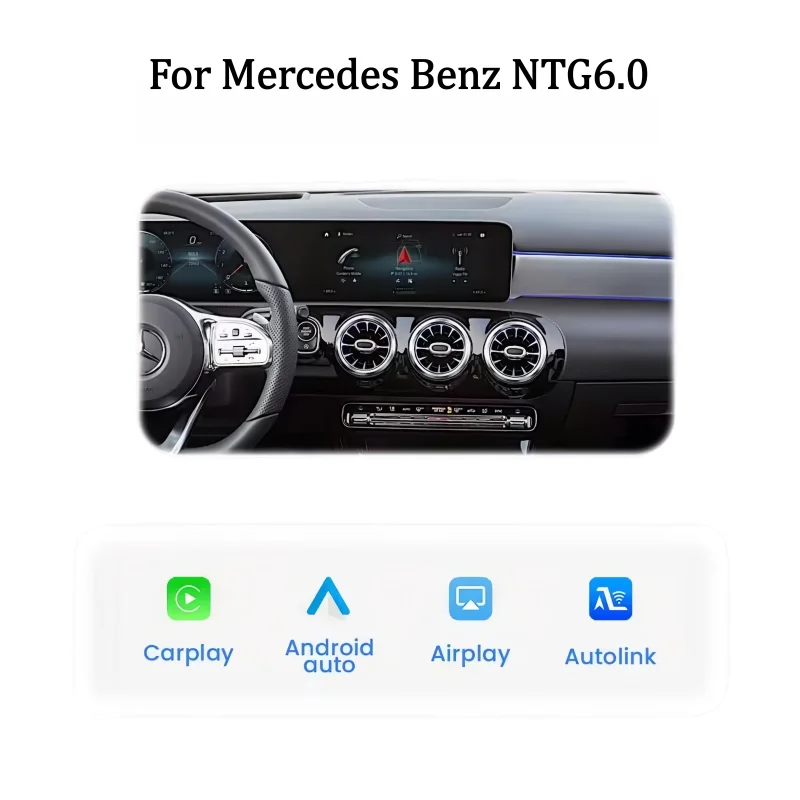 10.25/12.3 inch Dual Touchscreen Draadloze CarPlay voor Mercedes Benz A B C E GLA GLB GLC GLE GLS CLA MBUX NTG6.0 BT Head Unit