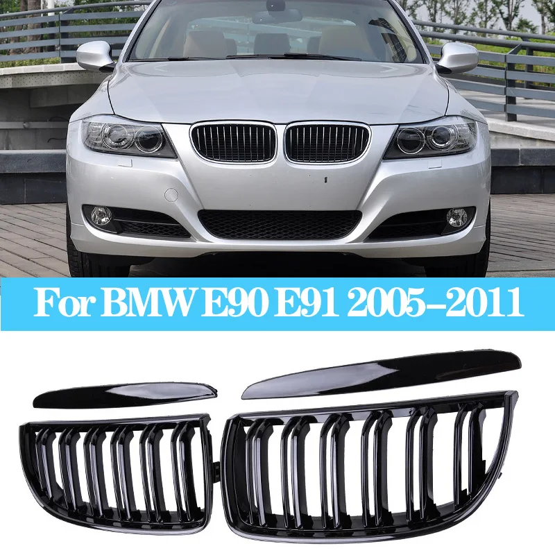 

Car Front Bumper Grilles For BMW E90 E91 3 Series 323I 328I 335I 330I 325I 05-11 ABS Grille Racing Grill Accessories Gloss Black