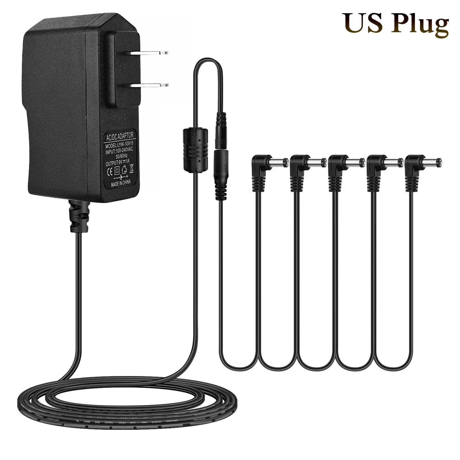 1Pc 9V Power Adapte…