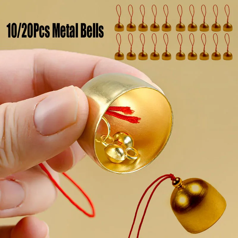 10/20 Pcs DIY Brass Mini Bell Christma Metal Bell Decoration Pendant Door Bell Diy Craft Wind Chime Brass Bell Decoration Access