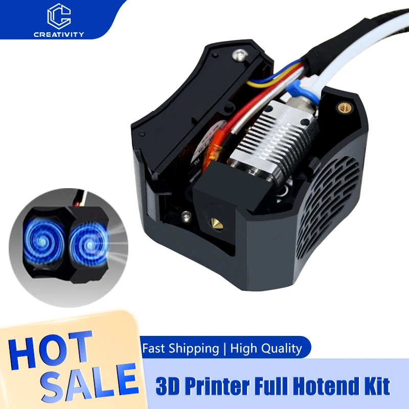 Accesorios de impresora 3D Ender3 /V2 CR10 Ender5 extrusora impresora 3D Kit completo Hotend con ventilador 4010 boquilla de 0,4mm para Hotend Ender