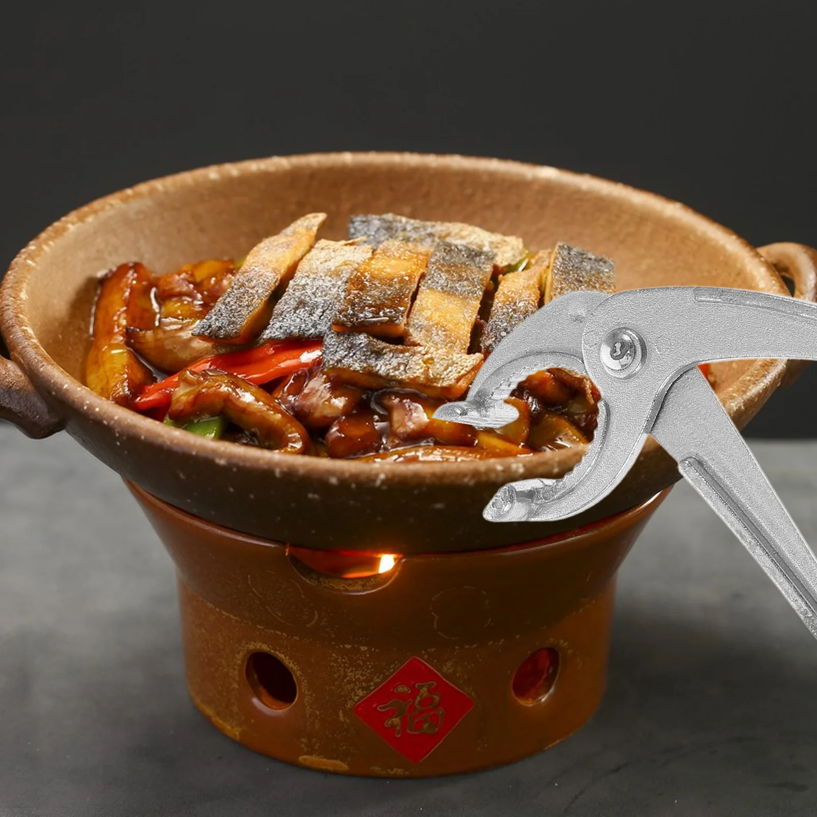 

Hot Plate Gripper Metal Anti Scalding Bowl Holder Tongs Microwave Pot Lifter Air Fryer Accessories Kitchen Utensil Dish