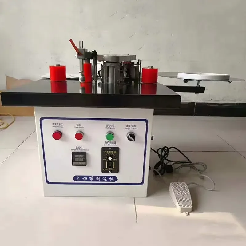50 Woodworking Automatic Belt Breaking Edge Banding Machine Mini Curved and Straight Edge Banding Edge Banding Machine
