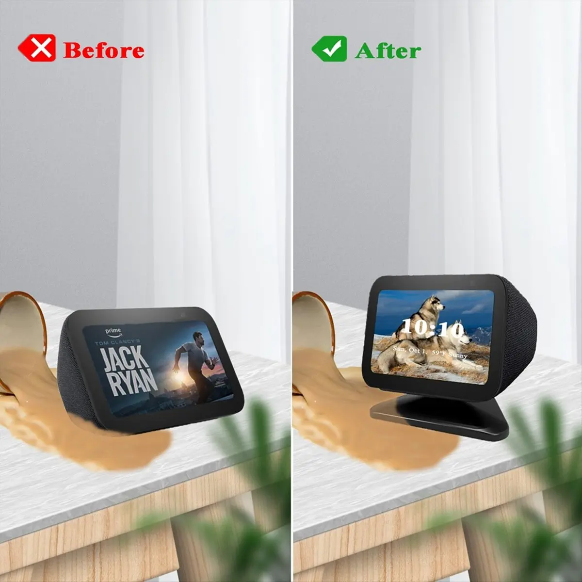 【CYBER Saturday】Adjustable Stand for Show 5 (3Rd Gen), Smart Display Magnetic Stand Mount, with 360 Degree Anti-Slip Base - Blac