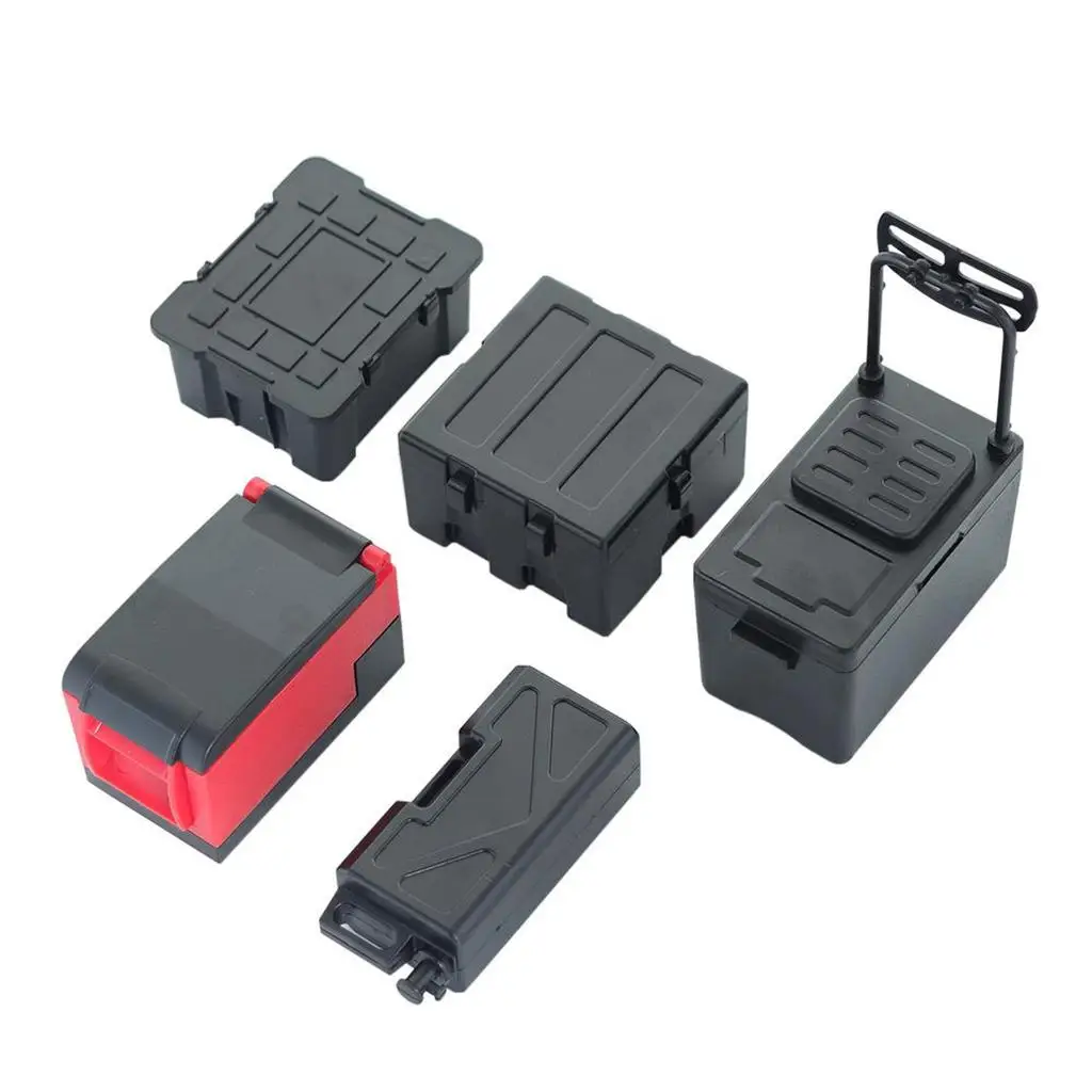 RC 1/10 스케일 도구 상자 연료 탱크 키트 락 크롤러 트럭 장식 액세서리