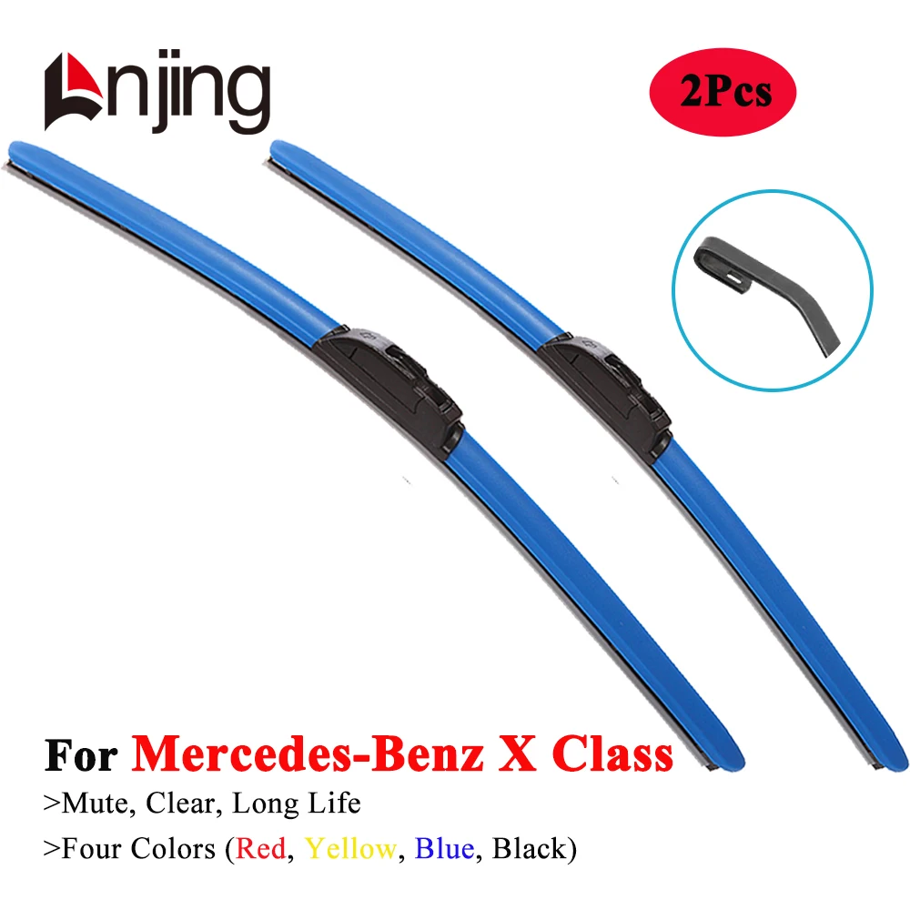 

LNJING Colorful Wiper Blades For Mercedes X Class W470 X200 X220D X250D X350D Pickup Truck 2017 2018 2019 2020 Car Accessories