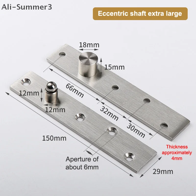 (YY) 1 قطعة 2025 جديد 75 مللي متر-150 مللي متر الباب محور المفصلي الفولاذ المقاوم للصدأ صعودا وهبوطا موقع رمح الثقيلة دوران 360 درجة