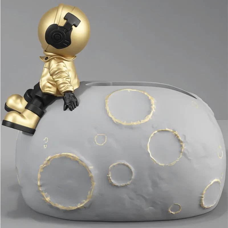 Astronaut Tissue Box Resin Napkin Boxes Paper Towel Holder Holders Ornament Storage