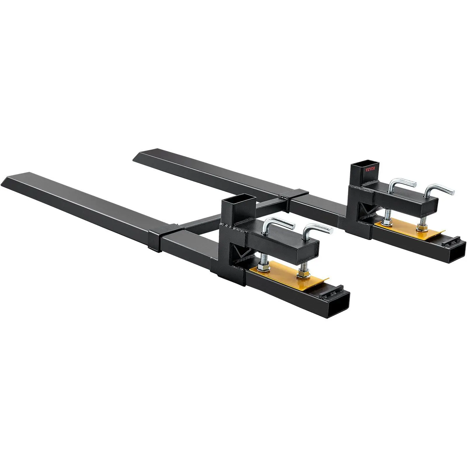 

VEVOR 4000 lb Clamp-On Pallet Forks, 60" Heavy Duty with Adjustable Stabilizer Bar for Tractor & Loader Buckets