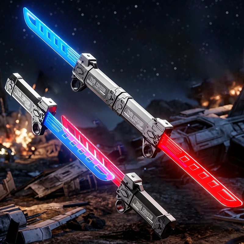 Outdoor Toy Bright Sword Multi-Color Flash LED Light Shine Cosplay Rotate Sword Toy Party Family Interactive Toy For Kids Adult