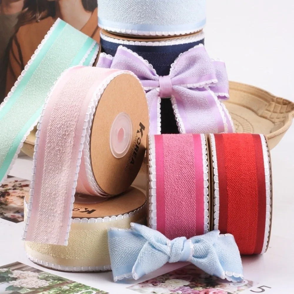 10yards Handmade 38MM Twill Ribbon Buffing Edge DIY Crafts Concave Convex Ribbon Wave Lace Bows Ribbon Gift Wrapping