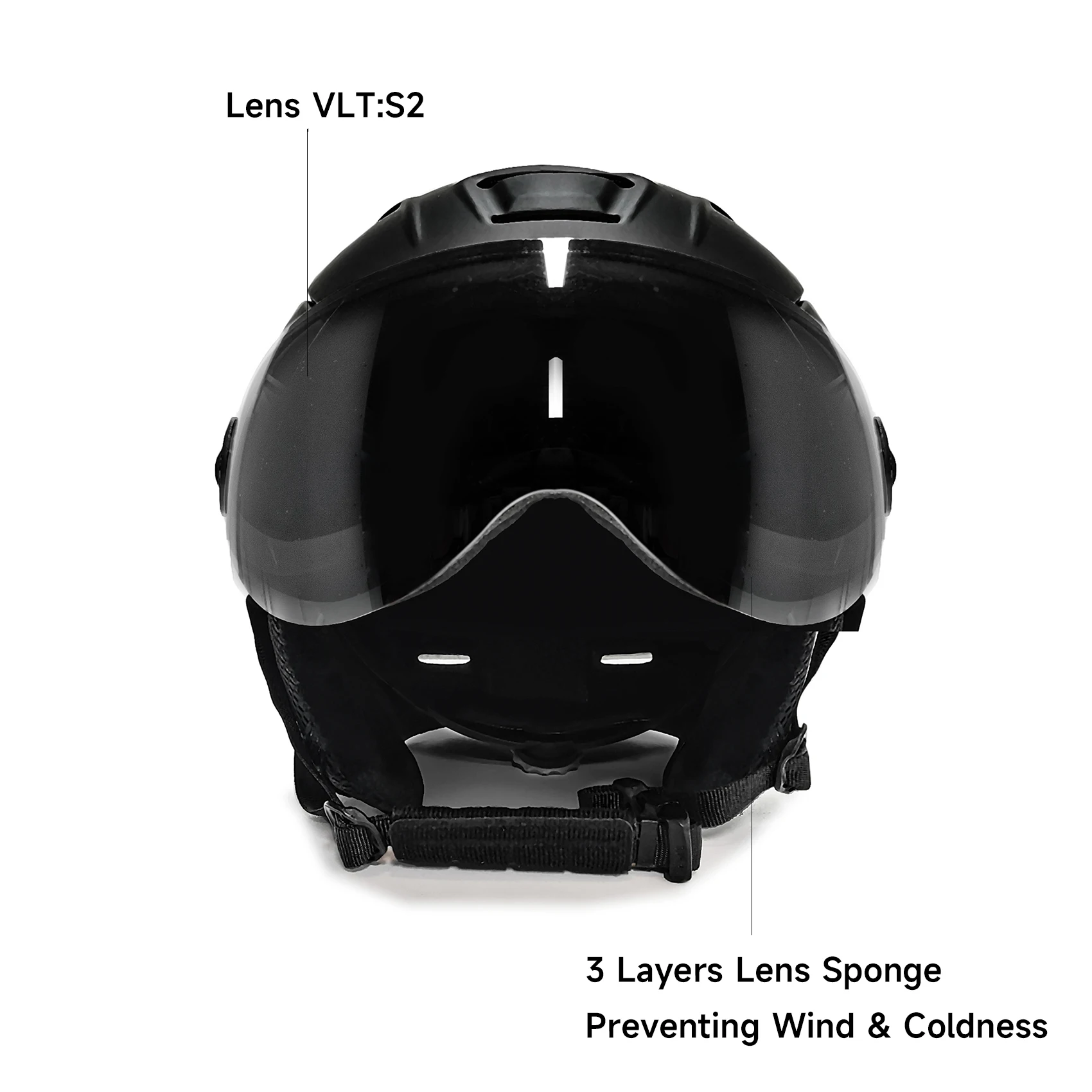2-in-1 Visor Ski Snowboard Helmet Detachable Snow Mask Anti-fog Anti-uv Integrated Goggle Shield Low Weight Adults Men Women
